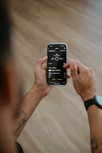 Telefonas su mobilio duomenų naudojimo ekranu ir grafiku